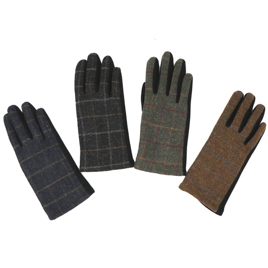 Gents Touchscreen Tweed Gloves