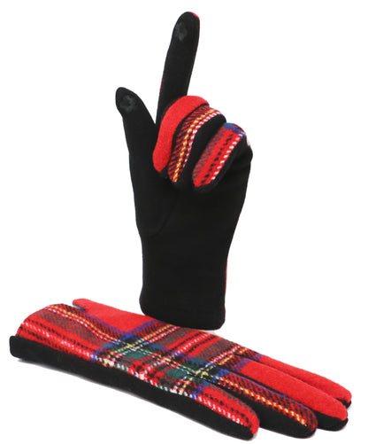 Tartan Touchscreen Gloves