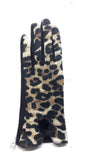 Leopard Gloves with Pompom